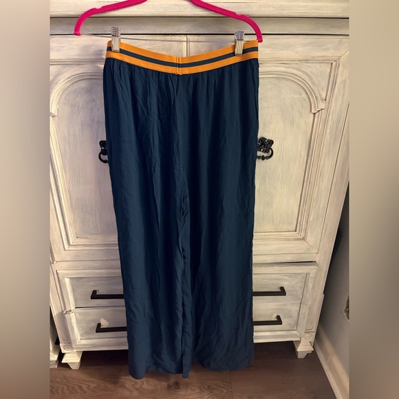 Matilda Jane‎ Try Something New Navy Pull On Wide Leg Gauzy Pants Lagenlook - Picture 9 of 9